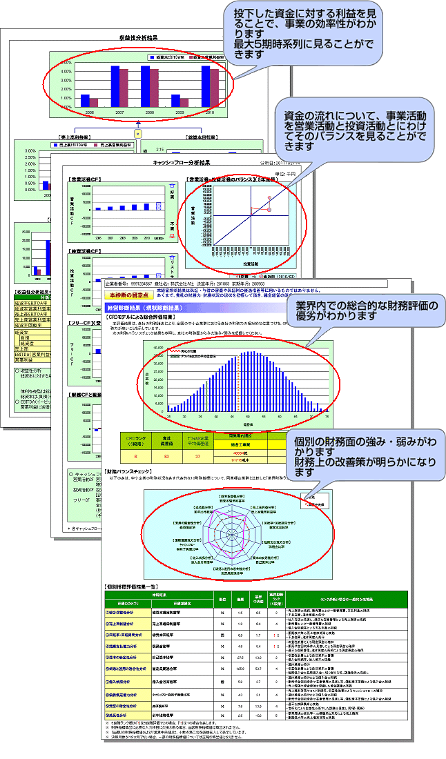 「財務診断レポート」（現状診断）見本